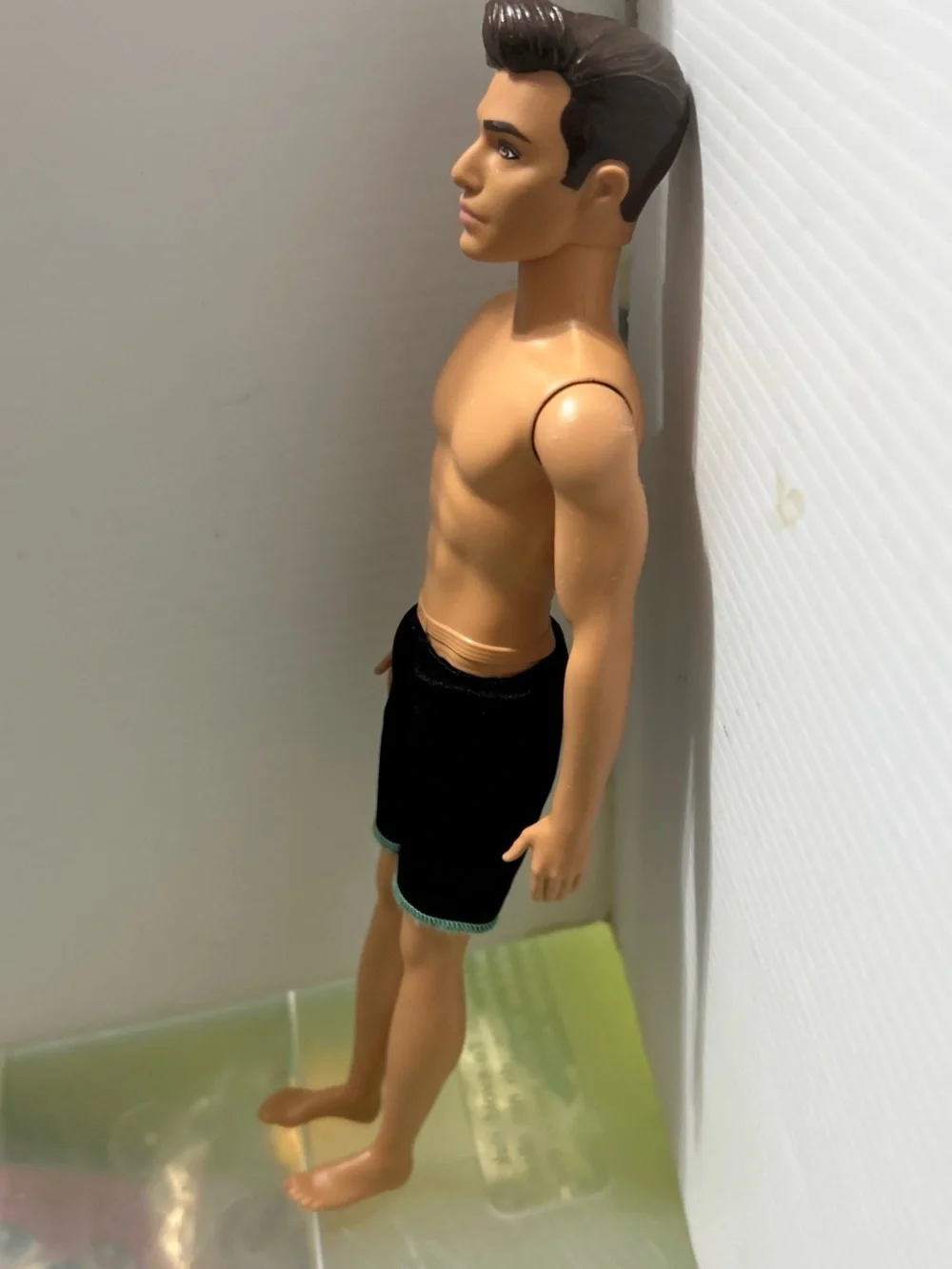 Mattel Ken Doll Brown Hair Tan Skin Black Shorts